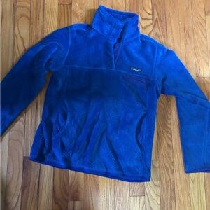 Patagonia Vibrant Blue Fleece Quarter Zip with Pocket